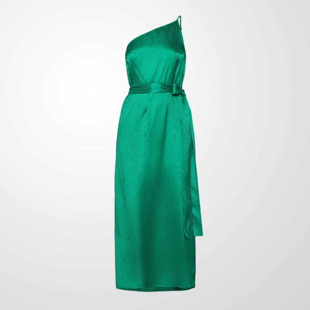 BCBGMAXAZRIA Women's Dotted Satin Cocktail Dress